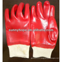PVC coated gloves with knit wrist
